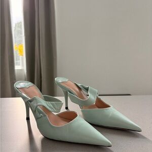 Tony Bianco Hank Heel Mint Green 100% Leather Sz US 5 / EU 35.5